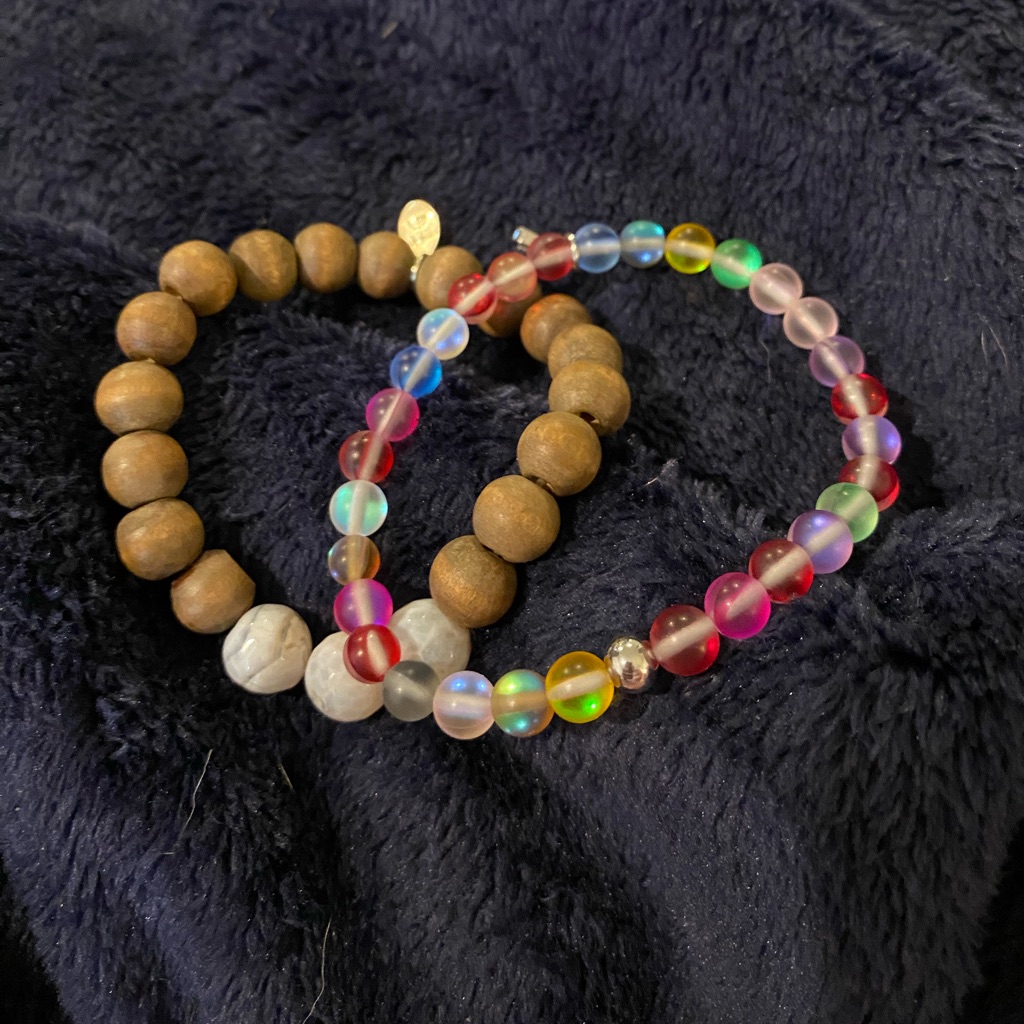 2 Beaded Bracelets Euc